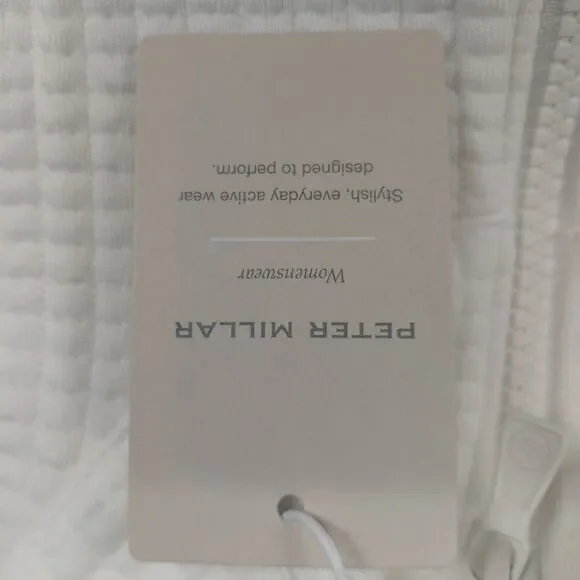 NEW Peter Millar Jacket Women L White Full Zip Flora Knit Jacquard Ryder Cup Top - Picture 9 of 16